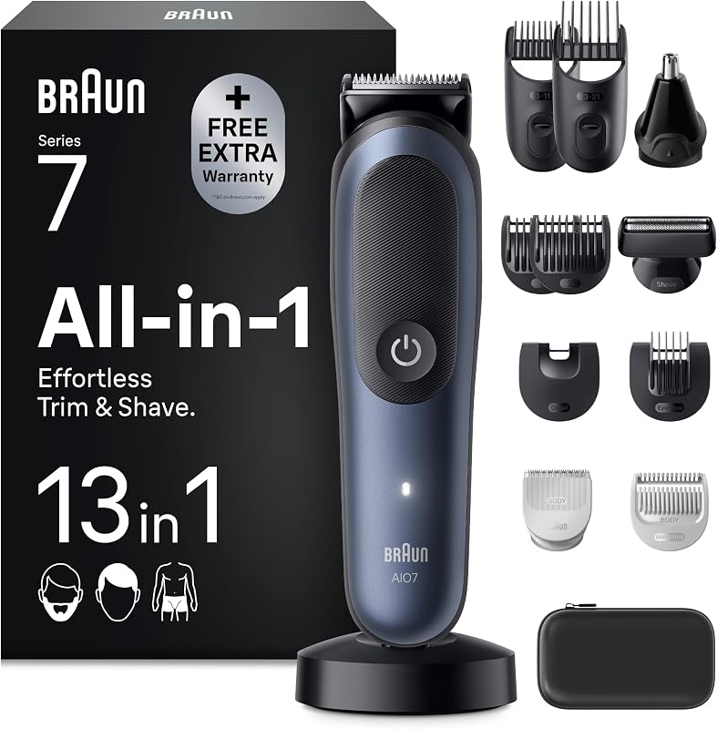 Tondeuse Electrique Homme, Tout-en-Un Series 7 AIO7565 13-en-1, Bleue