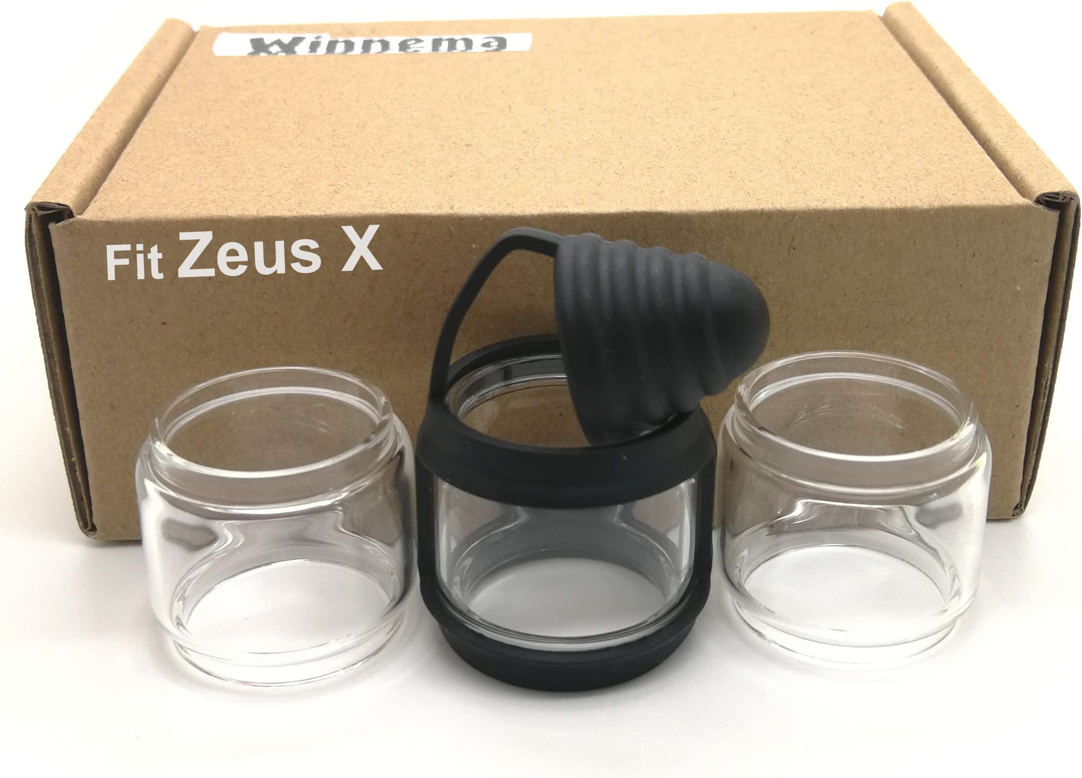 Winnema Silicone Rubber Bands Ring Anti Slip for 21.5mm Tall 30mm OD Bulb Glass with Dust Cap Cover Protection Skin (Black)