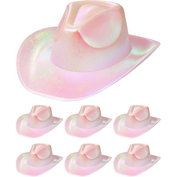 Amazon.com: Hicarer 6 Pieces Glitter Cowgirl Hats Women  display picture 3