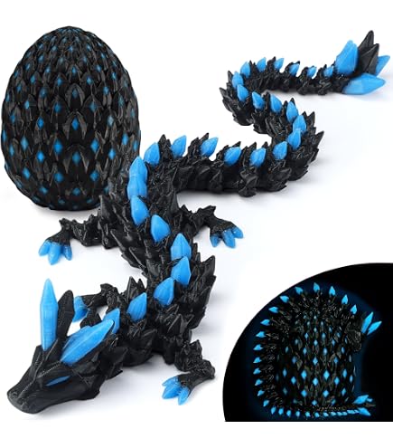 Œuf De Dragon Imprimé 3D – Modèle Articulé, Ailes Mobiles – Décoration Ou Anti-stress