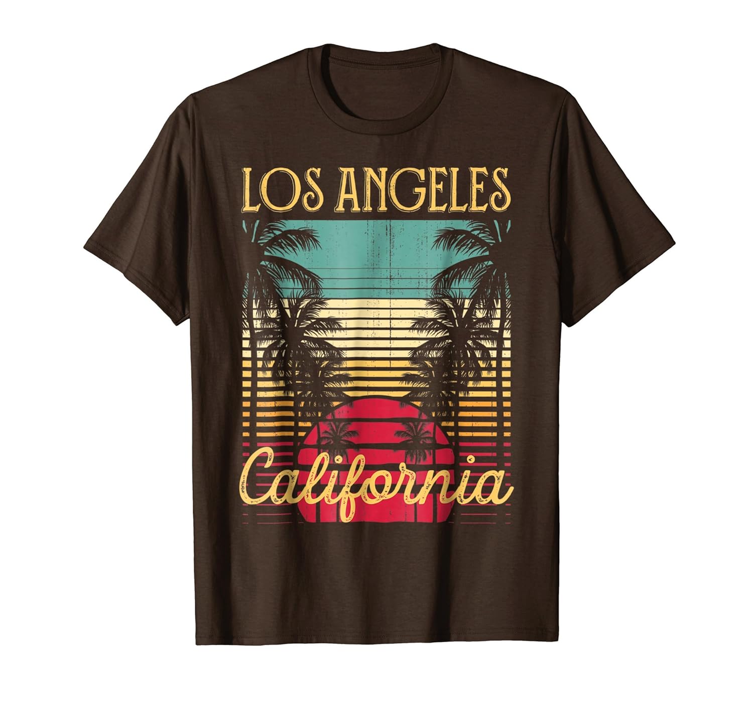 Los Angeles California Retro 70s Vintage Surf Tee Shirt Colonhue