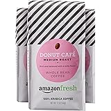 AmazonFresh Donut Cafe Whole Bean Coffee, Medium Roast, 12 Ounce (Pack of 3)
