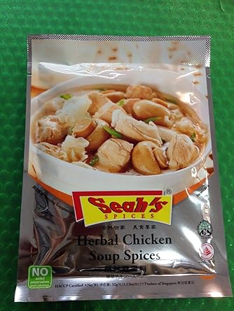Amazon Com Seah S Spices Singapore Herbal Chicken Soup Spices 32g Grocery Gourmet Food