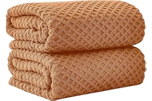 Great Bay Home Orange Oversized Bath Sheets - 100% Cotton 2 Pack 68x35 Extra Large Towel Set - Absorbent, Durable, Quick-Dry Oversized Towels for Bathroom (Copper)