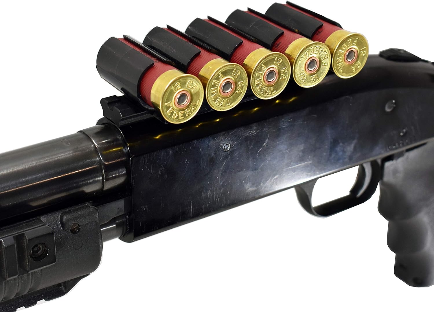 Mossberg 500 Picatinny Scope Mount W/12 Ga Side Saddle Shell Holders