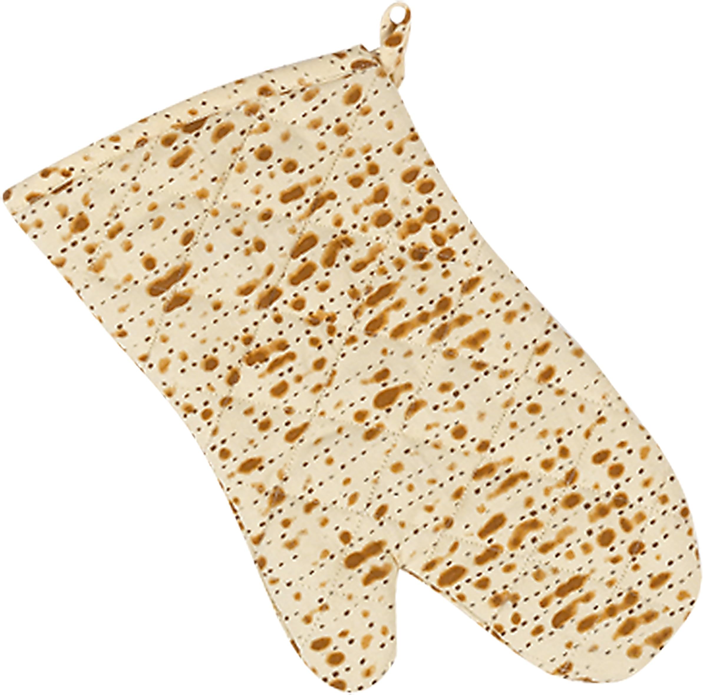 Pesach Oven Glove - Matzah Print Design - 100% Cotton - Passover Seder and Kitchen Tools