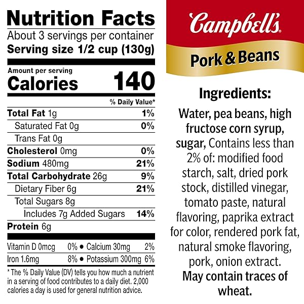 CAMPBELL’S PORK AND BEANS, 14.8 OZ CAN