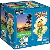 Kauai Coffee K-Cup Pods for Keurig Brewers – Arabica Coffee, 10% Hawaiian – Medium Roast, Bright Aroma with Floral Notes – Decaf, 1 Pack of 48 Single Serve K-Cups
