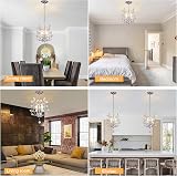 Ganeed Crystal Chandelier 3 Light K9 Silver Pendant Ceiling Light view 6