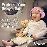 VORNN Baby Ear Defenders 0-36 Months Pink CE UKCA Certified Noise Cancelling view 2