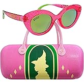 Arkaid Wicked Girls Sunglasses with Case | Official Wicked Mini-Handled Sunglasses Case and UV 400 Shades | Kids Size