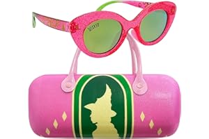 Arkaid Wicked Girls Sunglasses with Case | Official Wicked Mini-Handled Sunglasses Case and UV 400 Shades | Kids Size