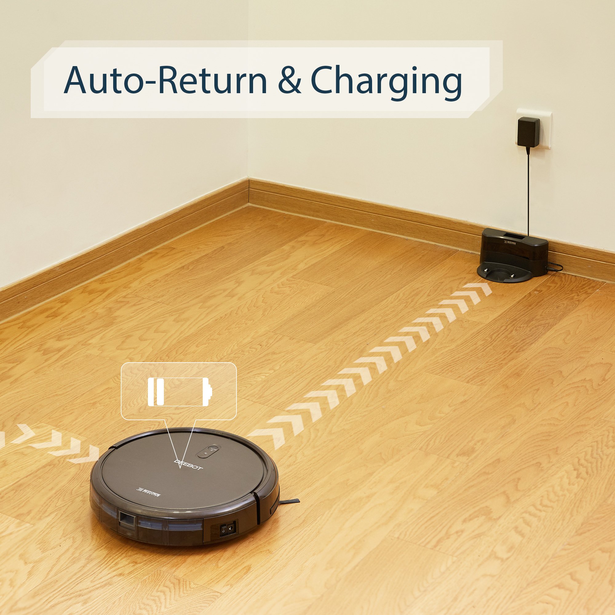 ECOVACS DEEBOT N79S Robot Vacuum Cleaner with Max Power Suction, Alexa Connectivity, App Controls, Self-Charging for Hard Surface Floors & Thin Carpets - Image 9