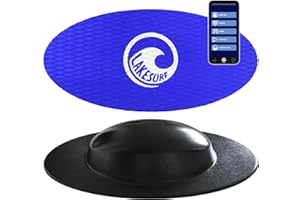 Wakesurf Balance Board by Lakesurf - Includes Motion Tracking App & Phone Mount for Wakesurfing Simulation, Games, Fitness Training, and Tutorials