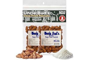 JERKY-N-SPICE Uncle Bud's Deep Fried Salted Peanuts in the Shell (2-Pack) | Premium Peanuts Salted with High Protein & Bold Crunchy Flavor | Ideal Snacks for Gatherings, Camping & Roadtrips | Heart Healthy Snacks
