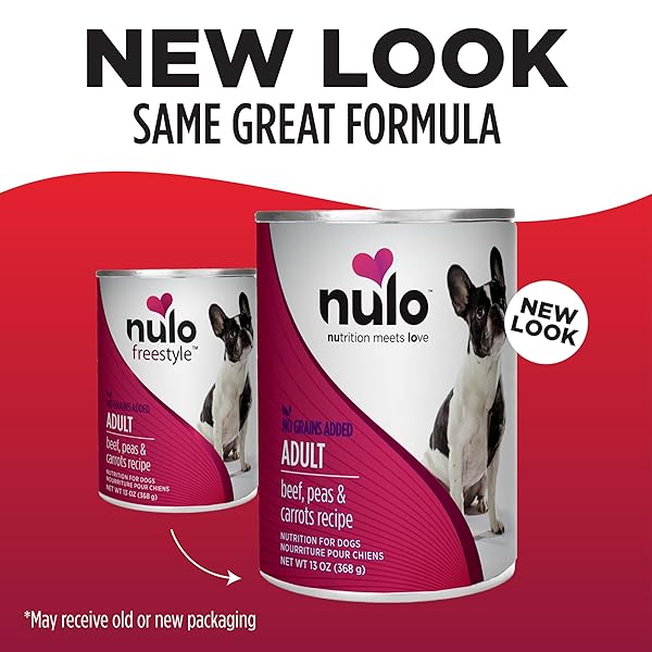 NULO GRAIN-FREE BEEF, PEAS & CARROTS RECIPE ADULT WET CANNED DOG FOOD, 13 OUNCE, 12 CANS