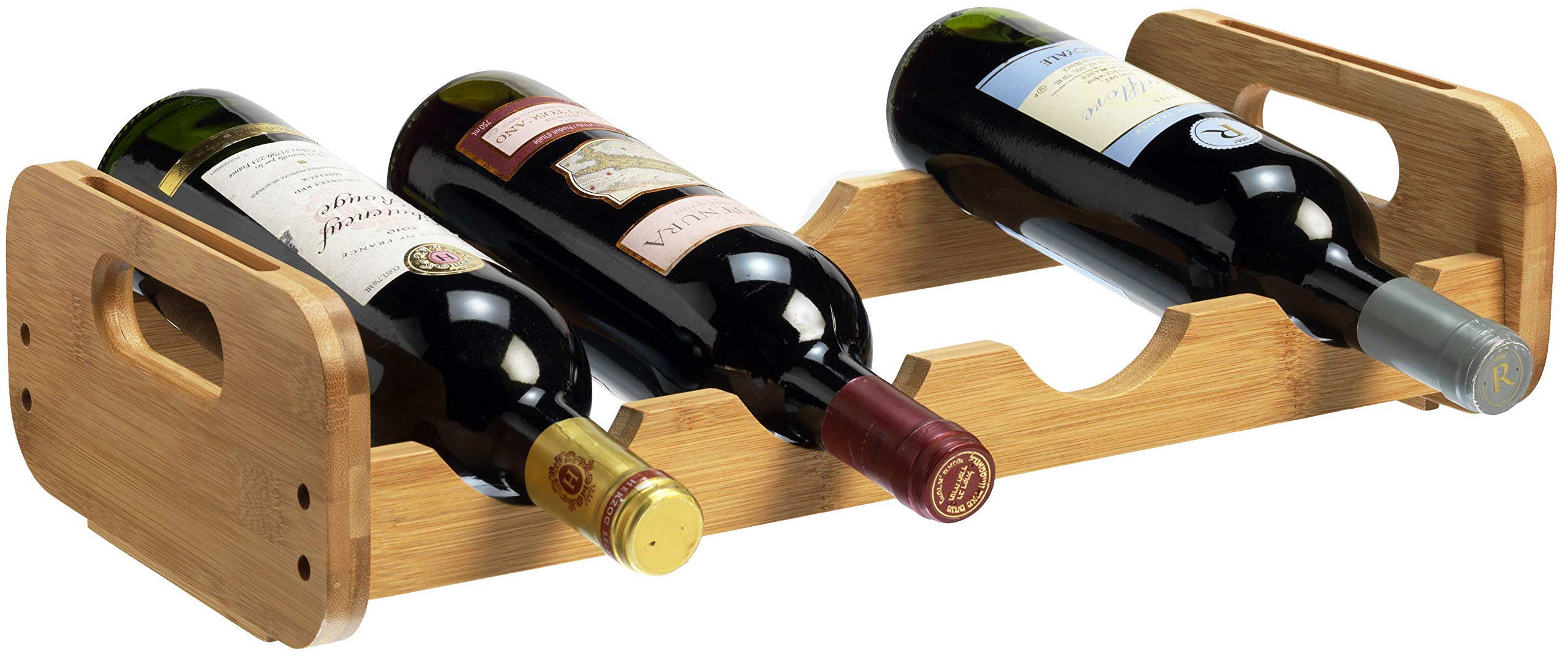 RTA 4 Bottle Bamboo Open Modular Wine Rack