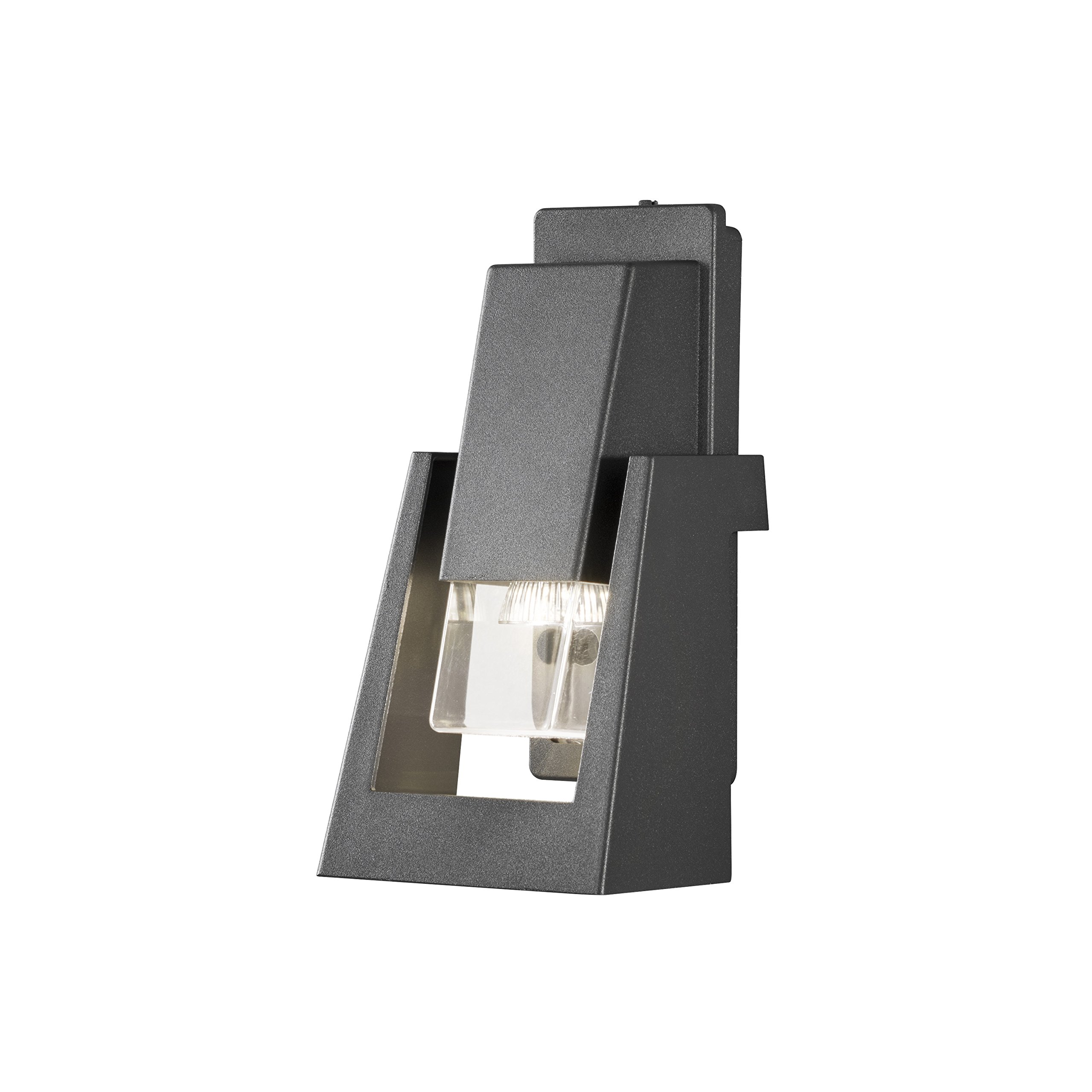 Konstsmide Outdoor Wall Lights/Potenza Easy Fit Single Down Wall Lantern/1 x 6 W Max GU10 (Not Included) Wall Lamp/Clear Acrylic Glass/Aluminium/IP54/Outside Light Matt Anthracite 7979-370
