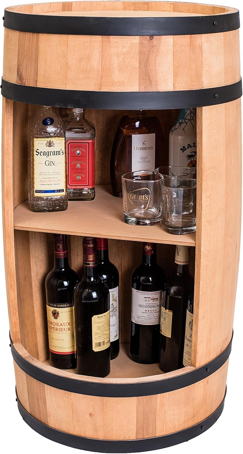 Weeco Barrel Bar Wine Cabinet Table Drinks Cabinet Mini Bar 81 Cm Wine Rack Amazon Co Uk Kitchen Home