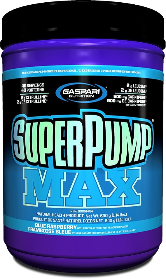 Gaspari Nutrition SuperPump MAX 640 g Blue Raspberry Pre