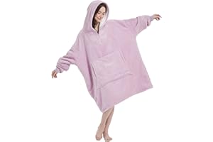 Beauty Shine Wearable Blanket Hoodie Oversized Sherpa Snuggy Hooded as Gifts for Men Women Sweatshirt With Warm Giant Pocket