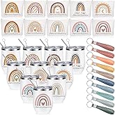 Bokon Set of 30 Employee Appreciation Gifts 12 oz May You Be Proud Sign Stainless Steel Tumbler Rainbow Sign Makeup Bags and Silicone Keychain Inspirational Thank You Gift for Medical Assistant