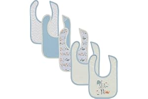 Cudlie 5-Pack Baby Bibs for Drooling Teething and Feeding Infants Drool Bibs for Baby Girl Newborn Accessories