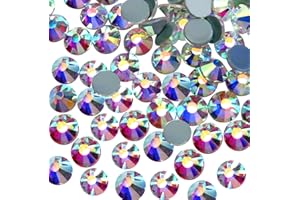 Jollin 1440pcs Hotfix Rhinestones Flatback Crystal Rhinestones for Crafts Crafting Clothes Shoes DIY Decorations, SS20(4.8mm), Crystal AB
