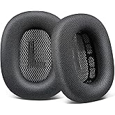 SOPROM Ear Cushions for Airpod Max Over-Ear Headphones Replacement Earpads Covers Cups Pads with Durable Mesh Fabric, Softer Foam and Magnet-Black