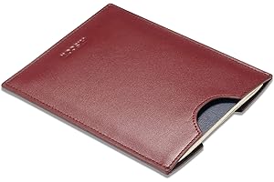HISCOW Minimalist Passport Sleeve - Italian Calfskin (Wine Red)
