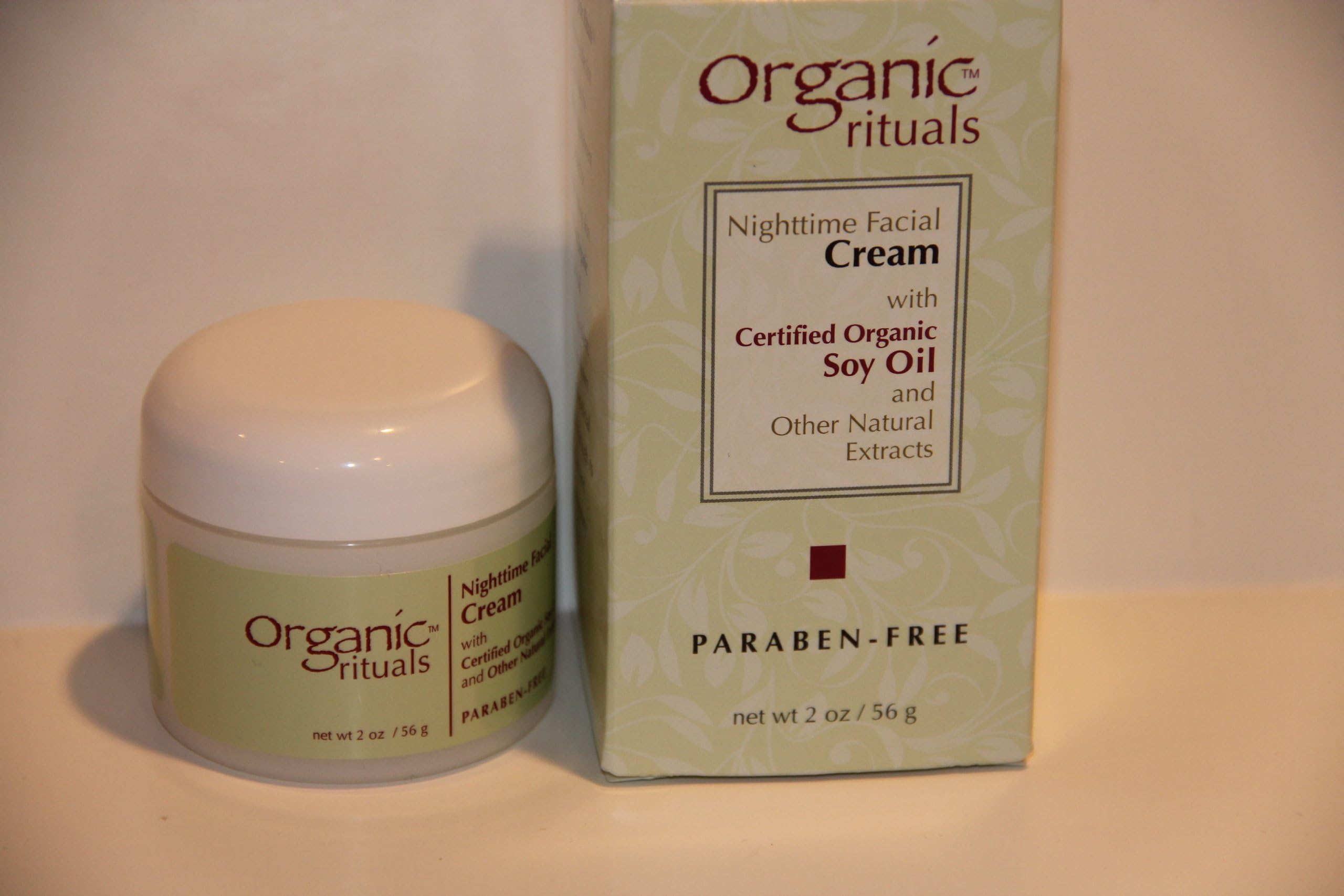 Organic Rituals Nightime Facial Cream with Certified Organic Soy Oil