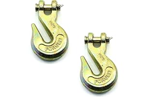 WorldPac (Pack of 2) 3/8-inch, Grade 70 Clevis Grab Hook, Yellow Chromate Finish