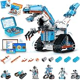 WhalesBot E7 Pro Coding &amp; Remote Control Robot Kit for Kids 8+, Scratch &amp; Modular Programming, Educational Engineering Science Toy Set with Smart Controller/Sensors/Motors for Kids Ages 8-12, 12-16