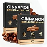 Remineralizing Gum with Nano Hydroxyapatite & Xylitol-Gum Repair For Receding Gums-CinnamonGum-Plastic-Free, Dye-Free, Aspartame-Free-Natural Base-36 Pieces