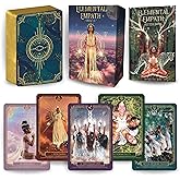 Earth Moon Magick Elemental Empath Oracle Card Set - 52 Cards with Guidebook Promotes Clarity, Spiritual Awakening - Recycled Paper Cards with Guide Book