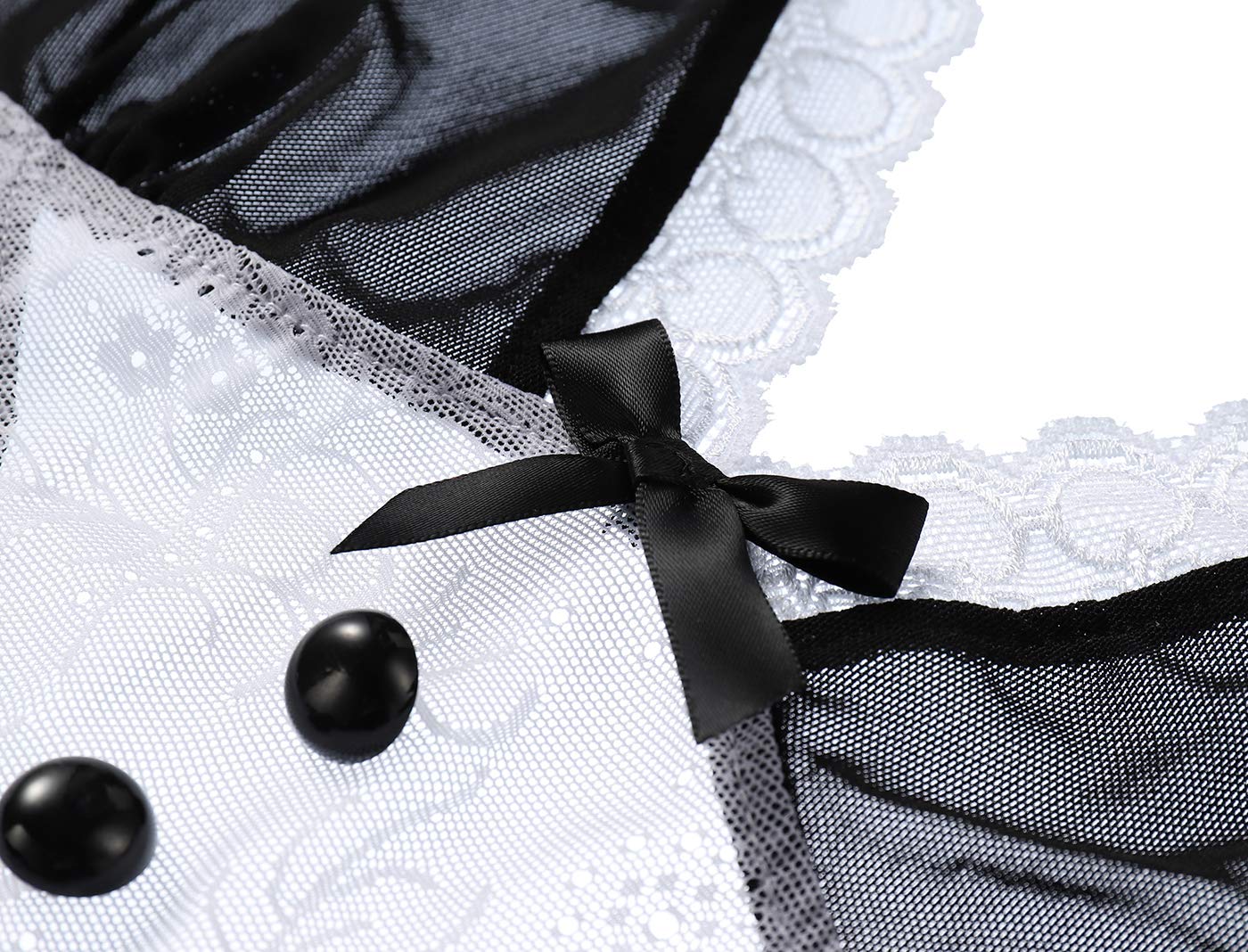 EDENIGHT French Maid Costume Corset Lingerie Outfits for Women with Apron Hat