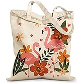 Miss Adola Canvas Tote Bag with Zipper – Cute Canvas Bags for Women Aesthetic Design Reusable Totes for Shopping Work Travel