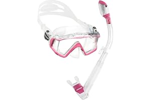 Cressi Panoramic Wide View Mask & Dry Snorkel Kit for Snorkeling, Scuba Diving - Pano 3 & Supernova Dry: Designed in Italy