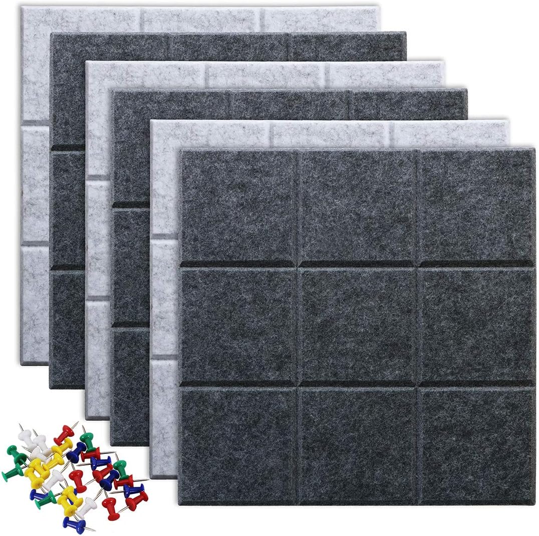 Uoisaiko Large 30x30cm Felt Board Tiles with 30 Pins