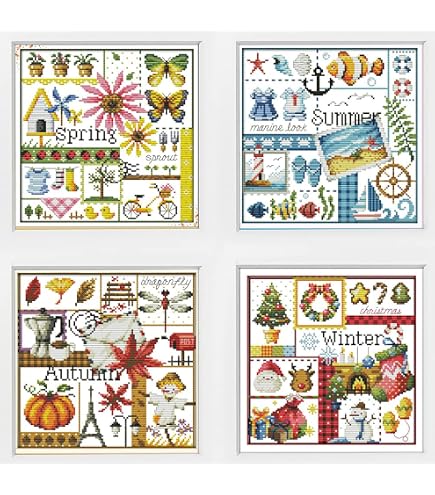 Kit Punto Croce Janlynn 'His Cross' - Tela Aida 14 Count Cream, Dimensioni 20.3x25.4 Cm, Filo E Ago Inclusi