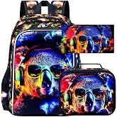 HPJGD 3PCS Boys Koala Bookbag, Water Resistant Kids Backpack with Lunch Box, 17" School Bag Set for Teenagers Middle Elementary - Sunglasses Koala