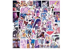 TUMAJI 55Pcs Cartoon Girl Stickers, Vinyl Waterproof Cool Demon Decals for Laptop Hydroflasks Journaling Scrapbooking Vision 