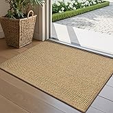 LUMI Handwoven Sisal Door Mat, Non-Slip Durable Entryway Mat, Welcome Front Doormat, Solid Floor Mats for Entrance, 24"x36", Herringbone Sisal