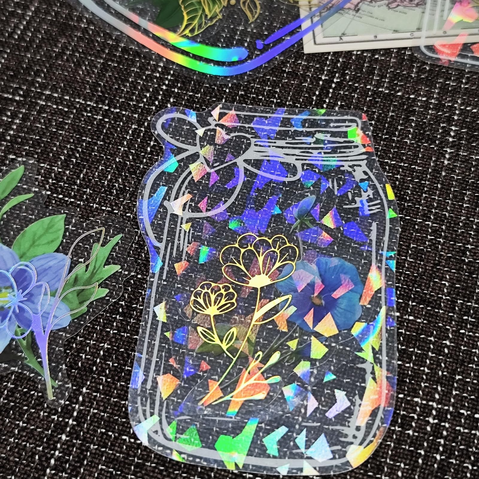 Photo 1 of 62 Pcs DIY Bookmark Kit,Sprout Book Mark Making Kit,Include Clear Bookmarks and Glitter Dried Flower Sticker,Pressed Flower Bookmark kit for Book Lovers Friends Birthday Bless