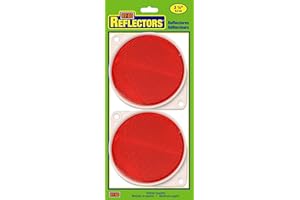 Hy-Ko Carded Reflectors, High Visibility Light Reflective Markers for Driveway, Mailbox Post, Garbage Cans, & More, Night Driving Safety Tools for Home