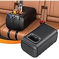 TDOFYH Car Rear Seat Armrest 2 Row Console Box with Cup Holder Universal Arm Rest Backseat Armrest Console Box Second Row Rear Central Armrest Box(Black-Double Pockets)