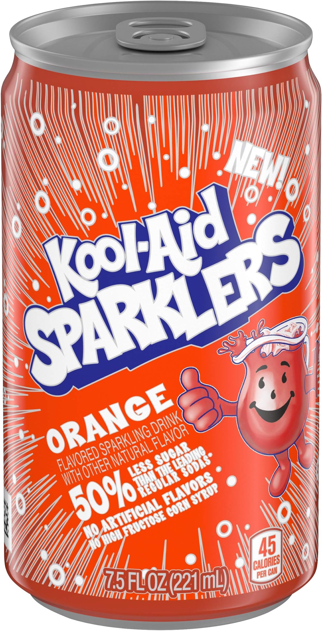 Kool-Aid Sparklers Orange Flavored Juice Drink (7.5 oz Can, Pack of 6)