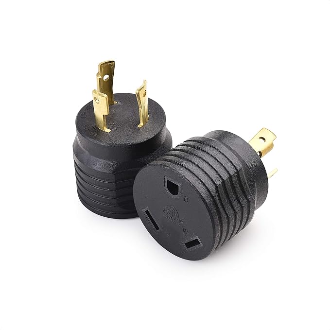 Cable Matters 2Pack 3 Prong Twist Lock to 30 Amp RV Adapter, 30 AMP RV