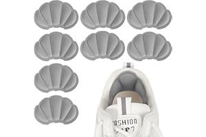 FOOTJKYX Heel Grips Cushions Inserts,Heel Pads for Loose Shoe Too Big Men Women, Improved Shoe Fit and Comfort, Prevent Heel Slipping, Rubbing, Blisters, Foot Pain. (4 Pair Gray)