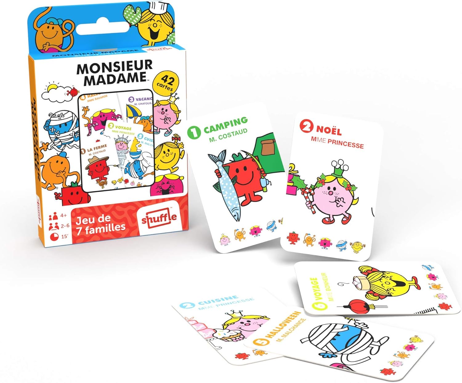 Shuffle Mr. Men 7 Families Mr Men 108602898 Card Game, Multicolor, 92mm x 145mm x 20mm - Image 4